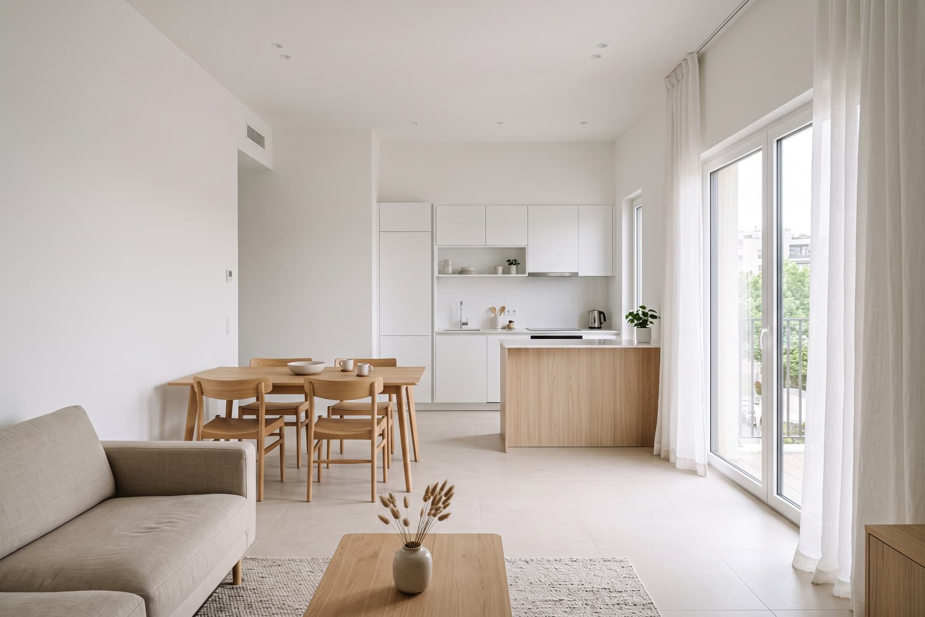 Ir Yamim apartment: open-plan reception