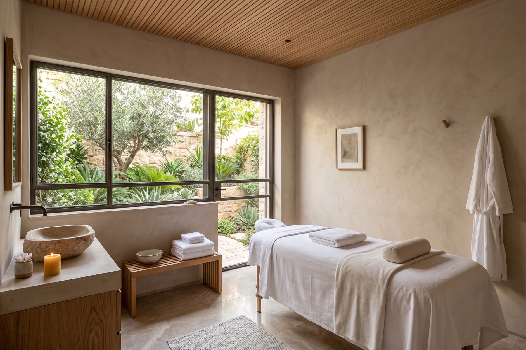 Nof Yam estate: the private treatment and spa room