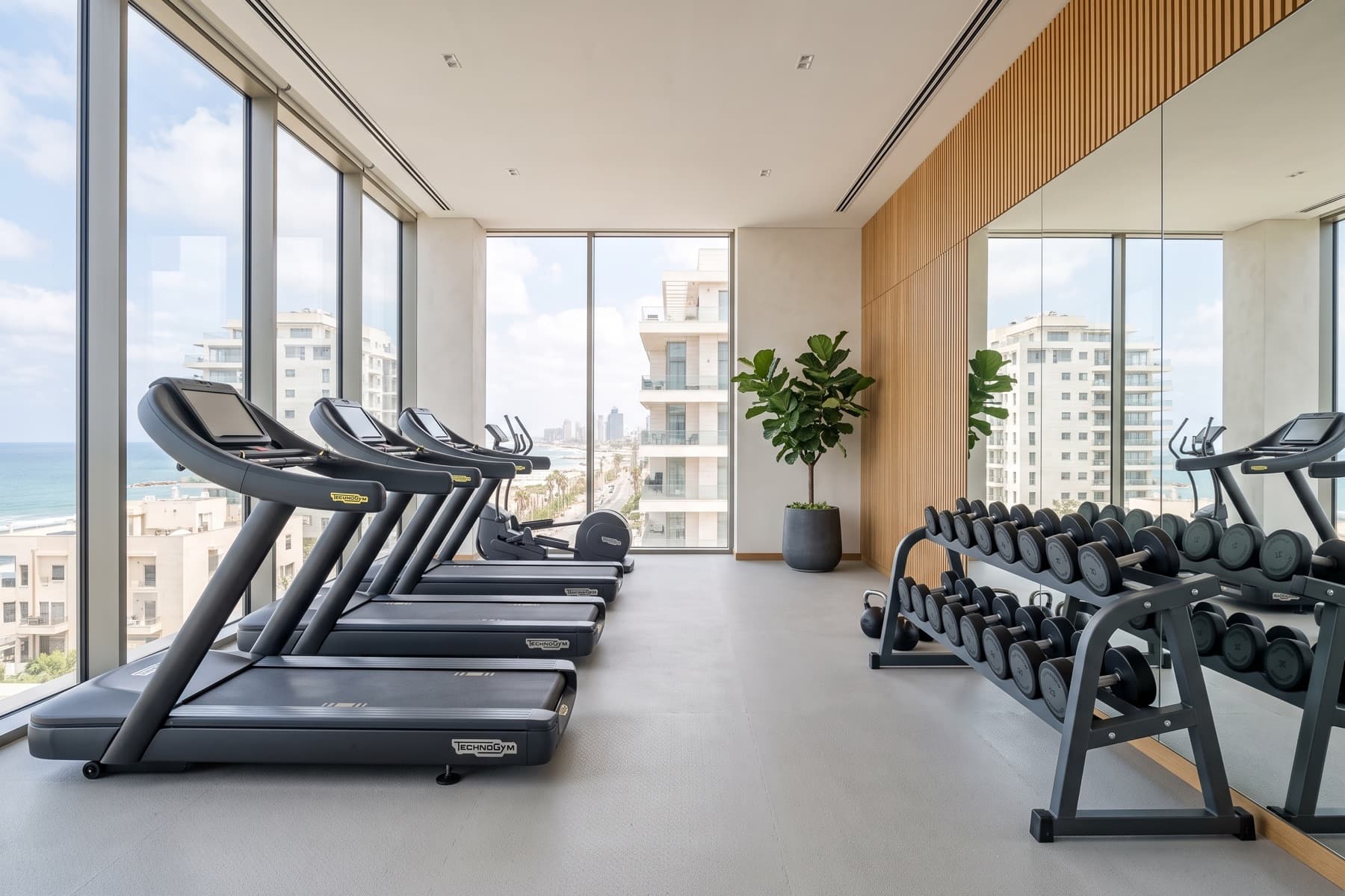 Park Tzameret residence: the building's residents' gym