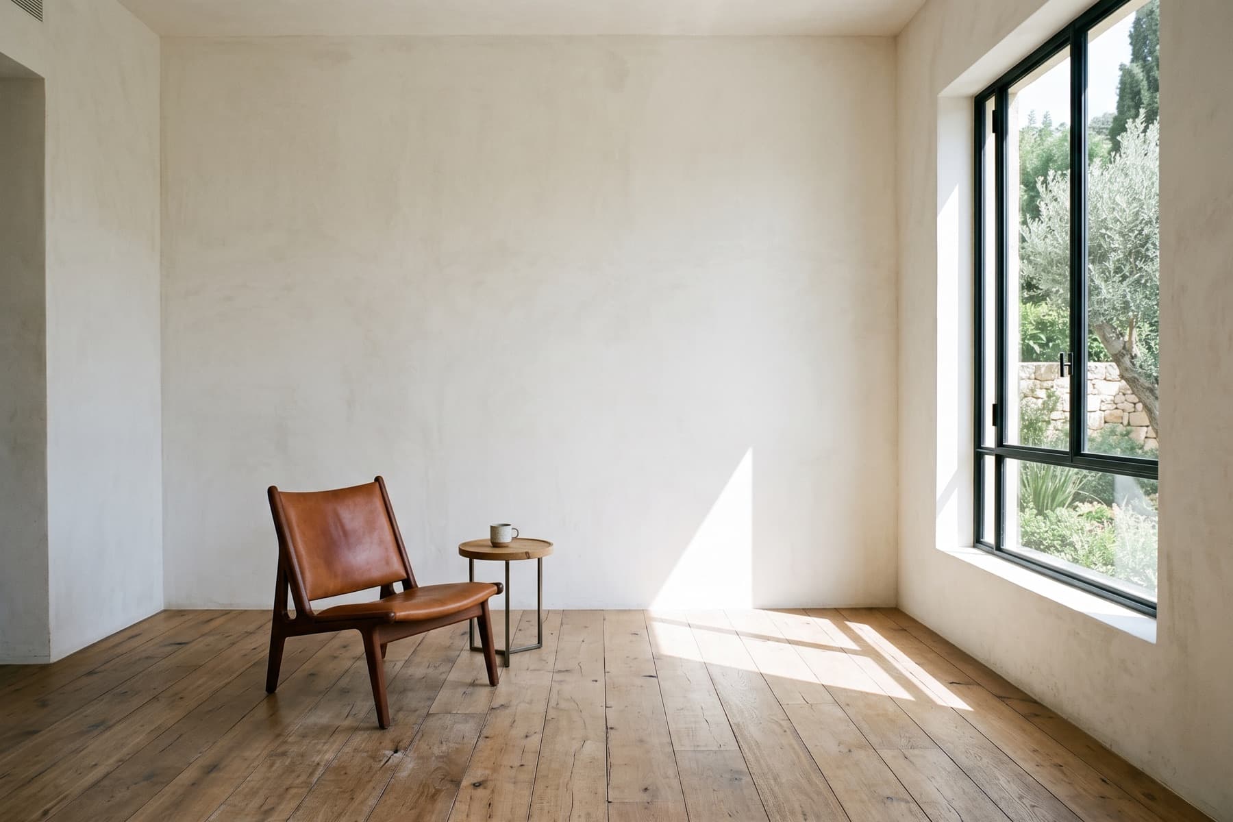 Shabazi townhouse: sitting room with a single accent chair